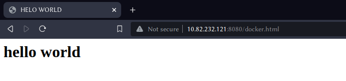 Webpage Docker Aufgabe