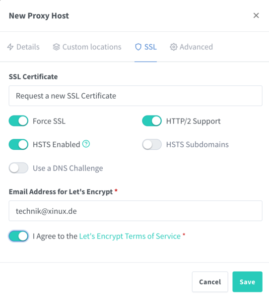 Datei:Docker Nginx Proxy Manager New Host SSL Settings.png
